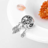 925 Silver Angel Wings Life Tree Dream Catcher Pendant Beads