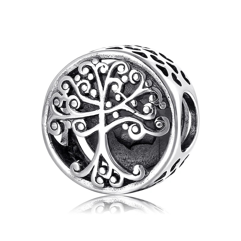 925 Silver Angel Wings Life Tree Dream Catcher Pendant Beads
