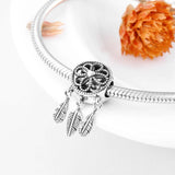 925 Silver Angel Wings Life Tree Dream Catcher Pendant Beads