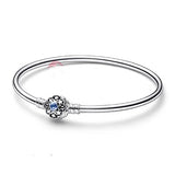 925 Silver Snowflake Zircon Pan Bracelet Wedding Jewelry