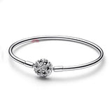 925 Silver Snowflake Zircon Pan Bracelet Wedding Jewelry