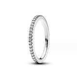 925 Silver Winter Zircon Heart Snowflake Ring Women's Jewelry