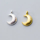 925 Sterling Silver Moon Charms Jewelry Pendants DIY Earrings Bracelets
