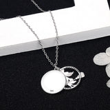 Sterling Silver Witch Pendant with Zirconia