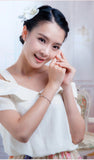 925 Silver Woman Bracelet Purple Crystal Wedding Party Jewelry