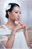 925 Silver Woman Bracelet Purple Crystal Wedding Party Jewelry