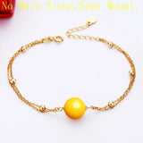 925 Silver Women Bracelet Chain Semi Mount Bracelet Setting