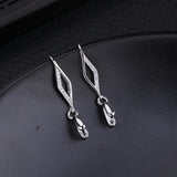 925 Silver Drop Earrings CZ Semi Mount for Women