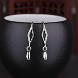 925 Silver Drop Earrings CZ Semi Mount for Women