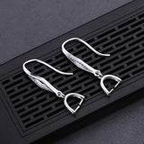 925 Silver Drop Earrings CZ Semi Mount for Women