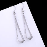 925 Silver Women Drop Earrings CZ Pearl or Round Bead Semi Mount