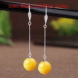 925 Silver Women Drop Earrings Zirconia CZ Engagement Semi Mount Earrings
