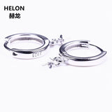 925 Silver Women Earrings 6-13mm Pearl/Round Bead Semi Mount Jewelry DIY Stone