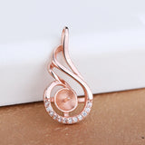 925 Silver Wedding Pendant Setting Crystal 6-9mm Pearl Round Bead Semi Mount DIY