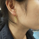 925 Sterling Silver Plated Name Earring Personalized Jewelry
