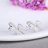 925 Sterling Silver CZ Semi Mount Drop Earrings DIY Stone