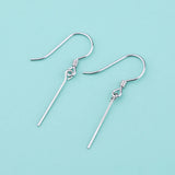 925 Silver Women Hoop Earrings Semi Mount for Amber Turquoise Setting
