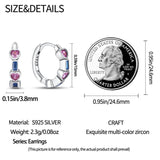 925 Silver Women Hoop Earrings Pave CZ Evil Eyes Star Zircon Wedding Earring