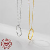 925 Silver Women Necklace Square Pendant Bridal Wedding Jewelry Gift