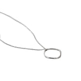 925 Silver Women Necklace Square Pendant Bridal Wedding Jewelry Gift