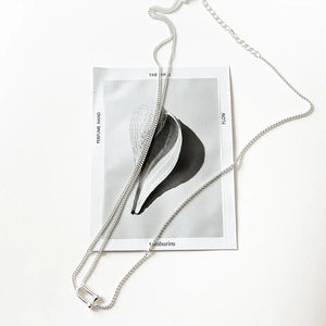 925 Silver Necklace with Carabiner Snap Hook Horseshoe Charm