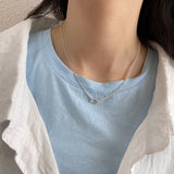 925 Silver Necklace with Carabiner Snap Hook Horseshoe Charm