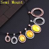 925 Silver Women Pendant Semi Mount CZ Setting