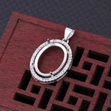 925 Silver Women Pendant Semi Mount CZ Setting