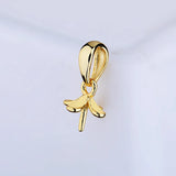 925 Silver Women Pendant Semi Mount Setting for 7-10mm Pearl Bead