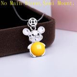 925 Silver Pendant Semi Mount Setting