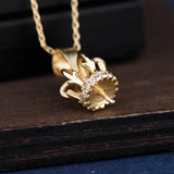 925 Silver Women Pendant Pearl Round Bead Semi Mount CZ Setting
