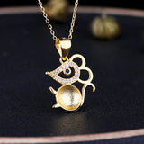 925 Silver Women Pendant Semi Mount Setting