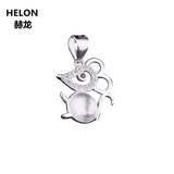 925 Silver Women Pendant Semi Mount Setting