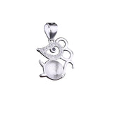 925 Silver Women Pendant Semi Mount Setting