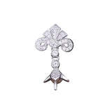 925 Silver Women Pendant CZ 9-13mm Pearl Round Bead Semi Mount Pendant Setting