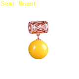 925 Silver Women Pendant Clasp 7-13mm Semi Mount Pendant Setting