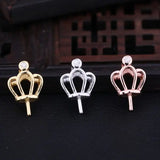 925 Silver Women Pendant Clasp 8-15mm Pearl Round Bead Semi Mount Pendant