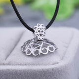 925 Silver Women Pendant for 15-22mm Pearl or Round Bead Semi Mount Yellow