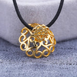 925 Silver Women Pendant for 15-22mm Pearl or Round Bead Semi Mount Yellow