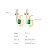 925 Silver Cross Earrings Simulated Diamond Plated Fine Jewelry