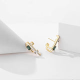 925 Silver Cross Earrings Simulated Diamond Plated Fine Jewelry