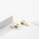 925 Silver Cross Earrings Simulated Diamond Plated Fine Jewelry