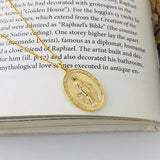 925 Silver Women's Vintage Religious Pendant Portrait Coin High Jewelry