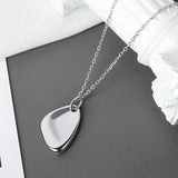 925 Silver Women Pendant Chain Smooth Geometry Necklace