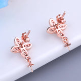 925 Silver Women Stud Earrings Pearl Round Bead CZ Cross