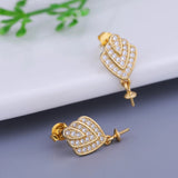 925 Silver Women Stud Earrings CZ Pearl Bead Semi Mount Earrings Setting