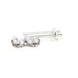 925 Silver Stud Earrings Round Bead Pearl Semi Mount Earrings