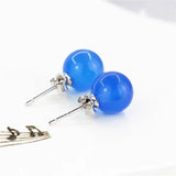 925 Silver Stud Earrings Round Bead Pearl Semi Mount Earrings