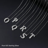 925 Silver A-Z Zircon Necklace Women's Jewelry