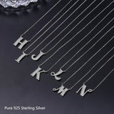925 Silver A-Z Zircon Necklace Women's Jewelry